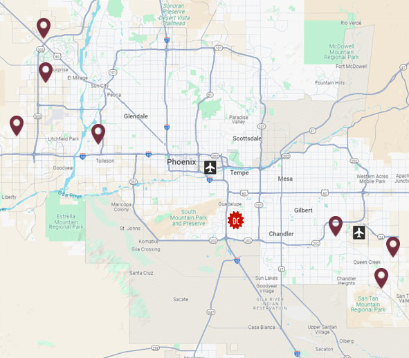 Click the map to view our locations